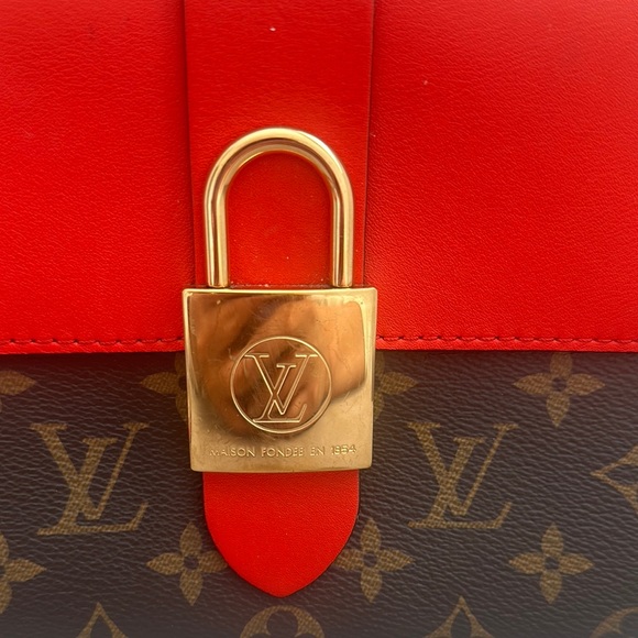 Louis Vuitton Red and Brown Satchel - Picture 2 of 16